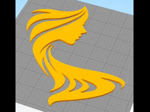 woman silhouette face wall decoration 1 3D Print Model