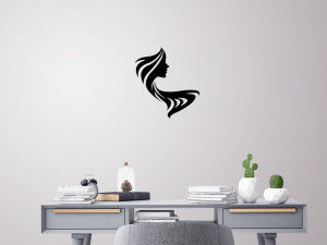 woman silhouette face wall decoration 1 3D प्रिंट मॉडल