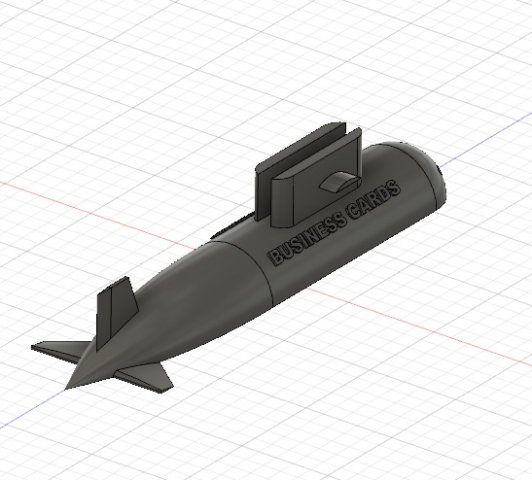 submarine desktop business card holder 3D प्रिंट मॉडल .c4d .max .obj .3ds .fbx .stl .blend 