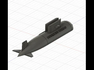 잠수함 데스크탑 명함 홀더 3D 프린트 모델