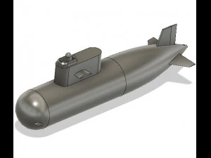 原子力潜水艦キーホルダー 3Dプリントモデル