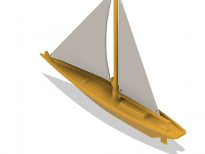 sailing boat Model Cetak 3D