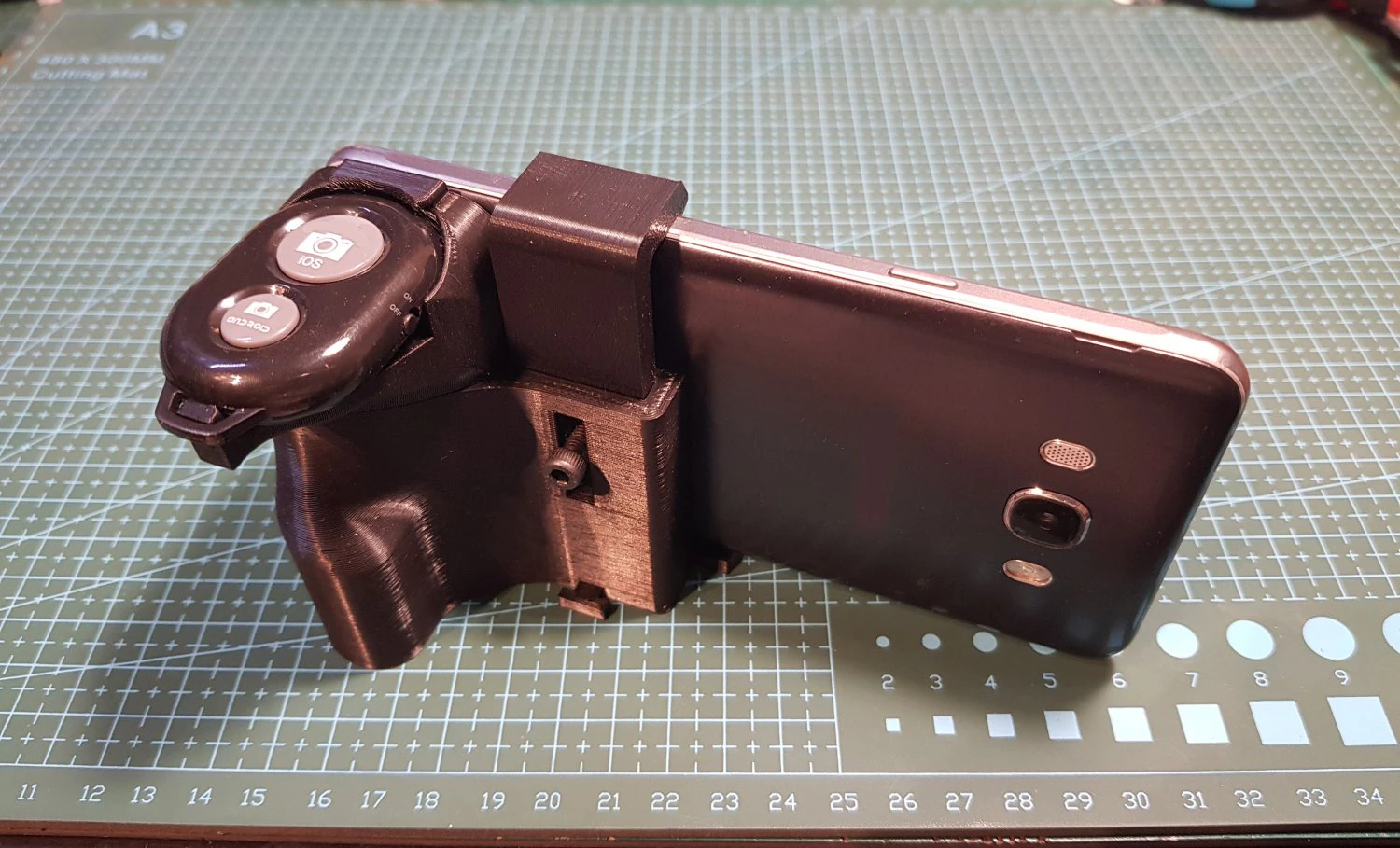Smart phone camera grip - camera holder 3D Print Model .c4d .max .obj .3ds .fbx .stl .blend 