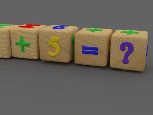 Cubes 3D pour les math&eacute;matiques Modèle 3D