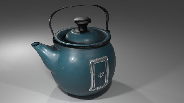 kettle retro for games and not only 3D Model .c4d .max .obj .3ds .fbx .stl .blend 
