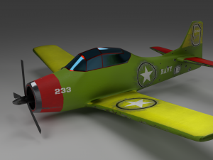 north american trojan 28 - aircraft Modèle 3D