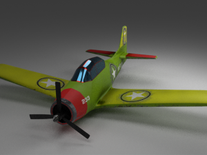 north american trojan 28 - aircraft 3D Model