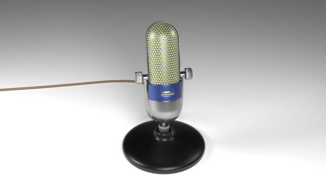 vintage microphone - retro Modelo 3D .c4d .max .obj .3ds .fbx .stl .blend 