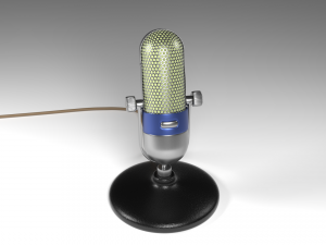 vintage microphone - retro 3D Model