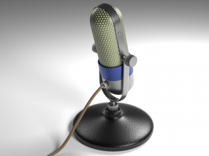 vintage microphone - retro Modelo 3D