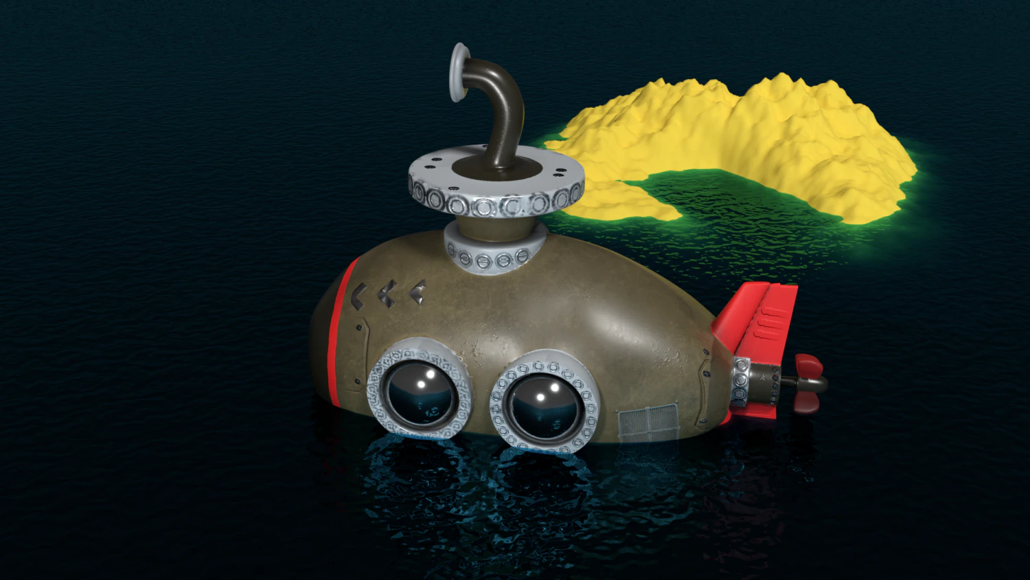 submarine 3d 3D Model .c4d .max .obj .3ds .fbx .stl .blend