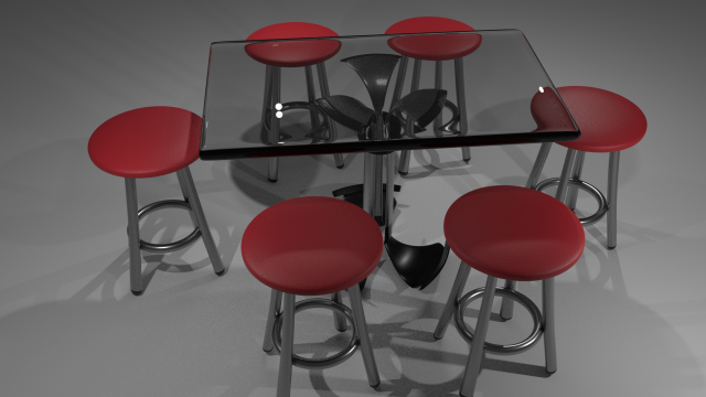tabel chairs 3D 模型 .c4d .max .obj .3ds .fbx .stl .blend 