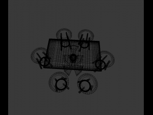 tabel chairs 3D 模型