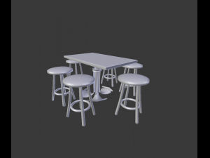 tabel chairs 3D 模型