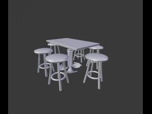 tabel chairs 3D Model