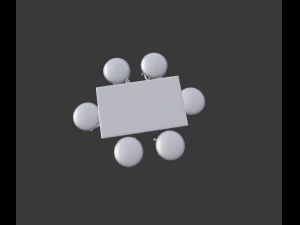 tabel chairs 3D Model