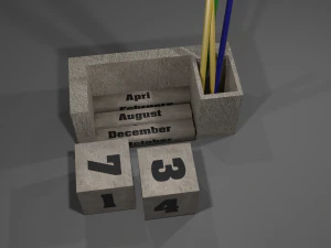 calendar of cubes for printing 3D Print Model