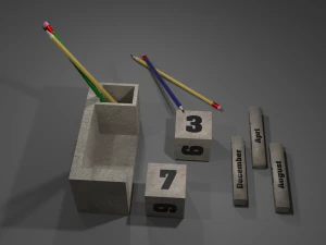 calendar of cubes for printing 3D Print Model