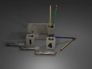 calendar of cubes for printing 3D Print Model