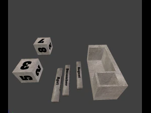 calendar of cubes for printing 3D Print Model
