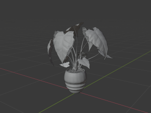 alocasia 3d pot plant Modelo 3D