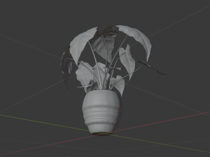 alocasia 3d pot plant Modelo 3D