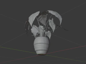 planta de vaso 3d de alocasia Modelo 3D