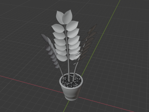 zamioculcas flowerpot dollar tree Model 3D