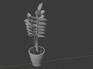 zamioculcas flowerpot dollar tree Model 3D