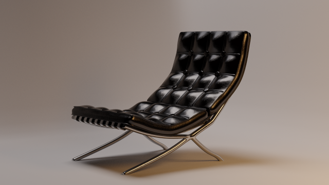 chair barcelona 3d 3D Модель .c4d .max .obj .3ds .fbx .stl .blend