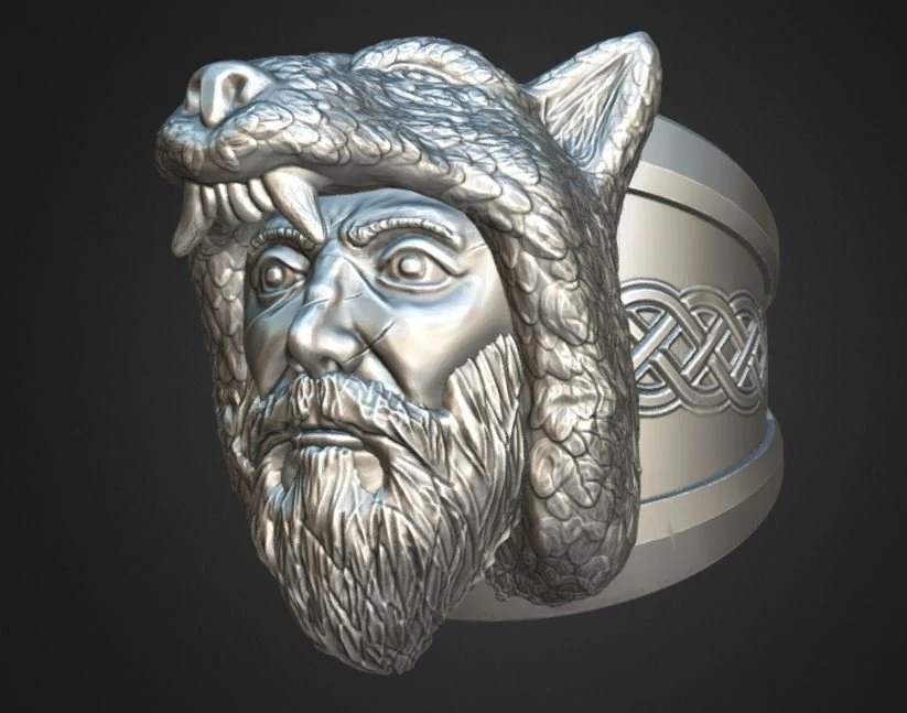 celtic ring 3D Print Model .c4d .max .obj .3ds .fbx .stl .blend 