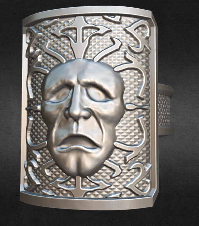 shield ring 3D Print Model .c4d .max .obj .3ds .fbx .stl .blend