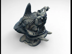 Prajurit dan monster Model Cetak 3D