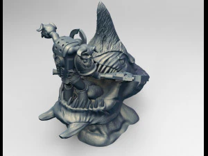 Warrior and monster 3D Print Model