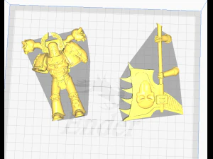 Warrior and monster 3D Print Model
