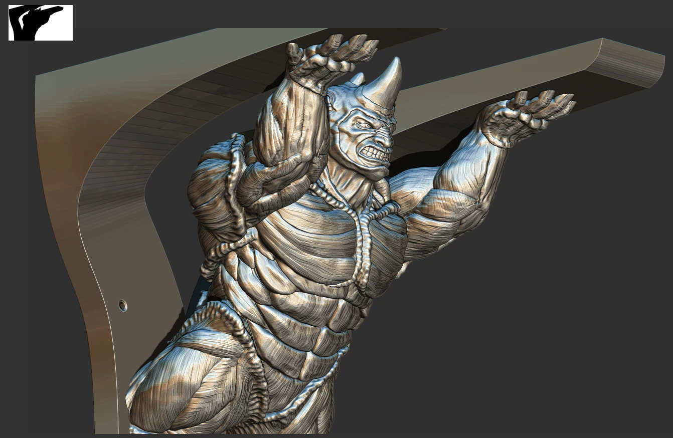 Shelf Rhino 3D Print Model .c4d .max .obj .3ds .fbx .stl .blend 