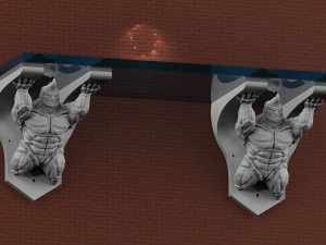 Shelf Rhino Model Cetak 3D