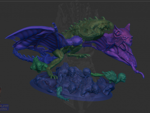 Vampire statue Model Cetak 3D