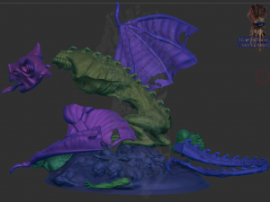 Vampire statue Model Cetak 3D