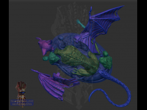 Vampire statue Model Cetak 3D