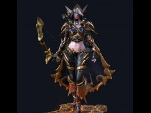 सिल्वानस वॉरक्राफ्ट की दुनिया 3D मॉडल