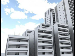 residential building set 3D Model