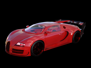 bugatti divo with full interior 3D 모델
