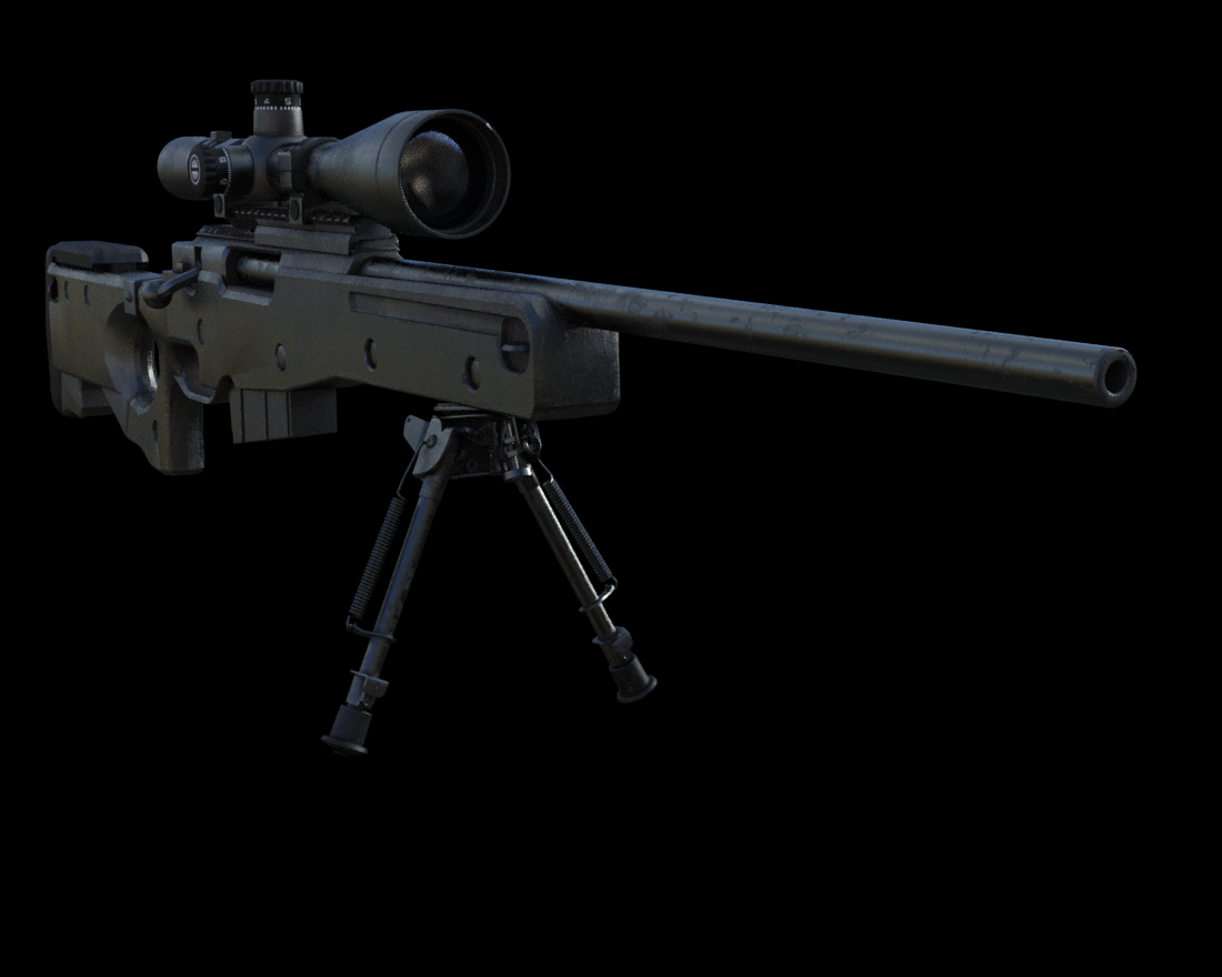 Tempur. barrett m82 sniper rifle Model 3D. 