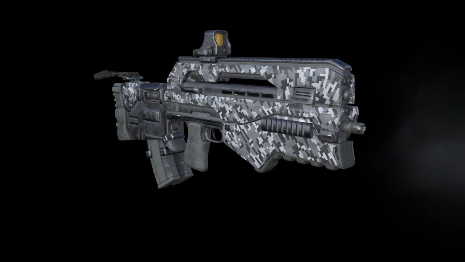 tactical assault rifle 3D Model .c4d .max .obj .3ds .fbx .stl .blend