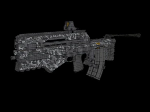 tactical assault rifle 3D Model