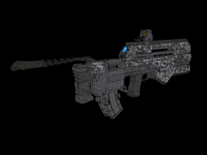 tactical assault rifle 3D Model