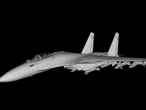 su-27 fighter jet 3D 模型