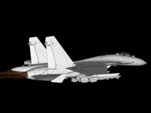 su-27 fighter jet 3D 模型