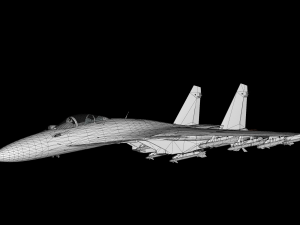 su-27 fighter jet 3D 模型
